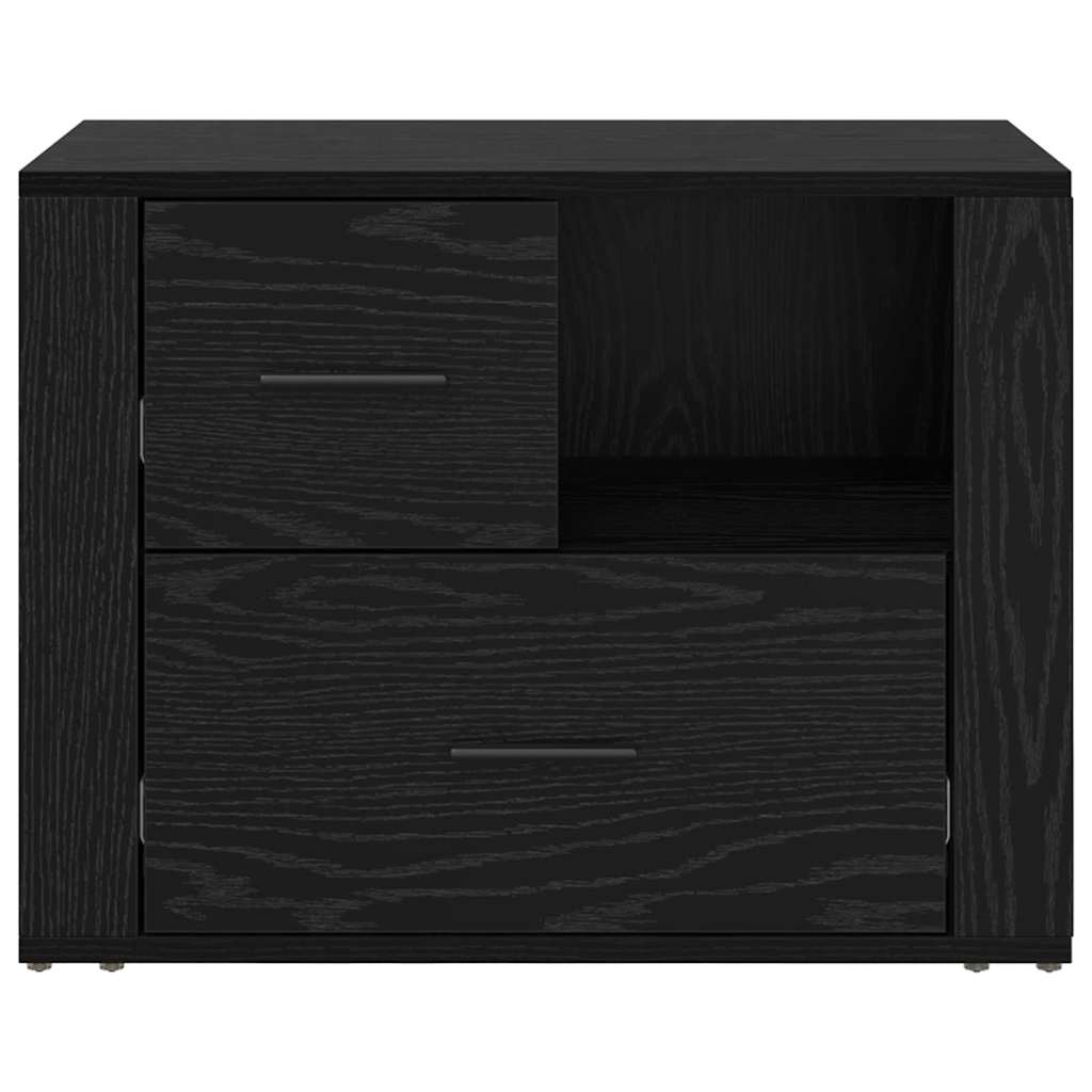 Nachttisch Schwarz Eichen-Optik 35 x 60 x 50 cm Holzwerkstoff