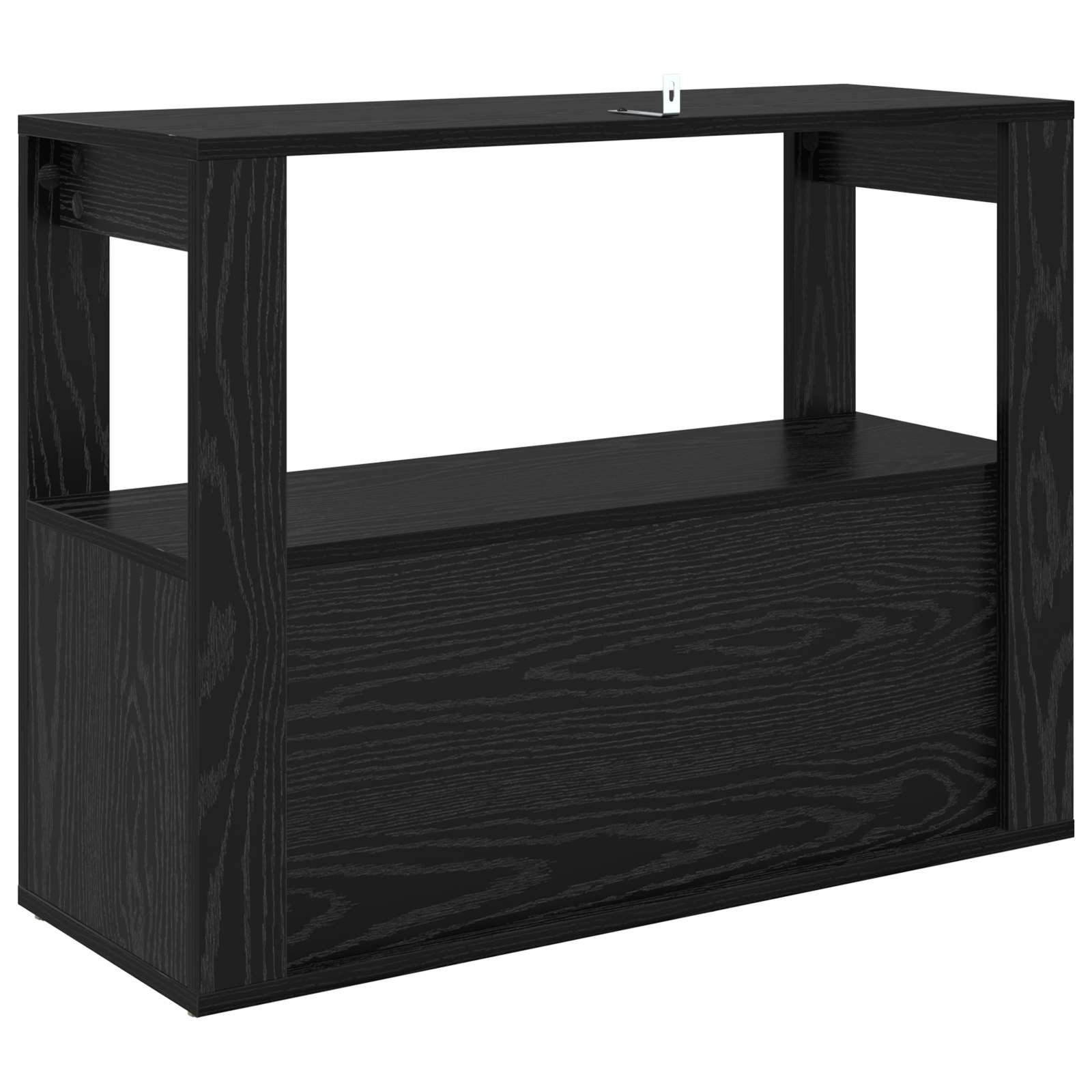 Sideboard Schwarz Eichen-Optik 80 x 30 x 60 cm Holzwerkstoff