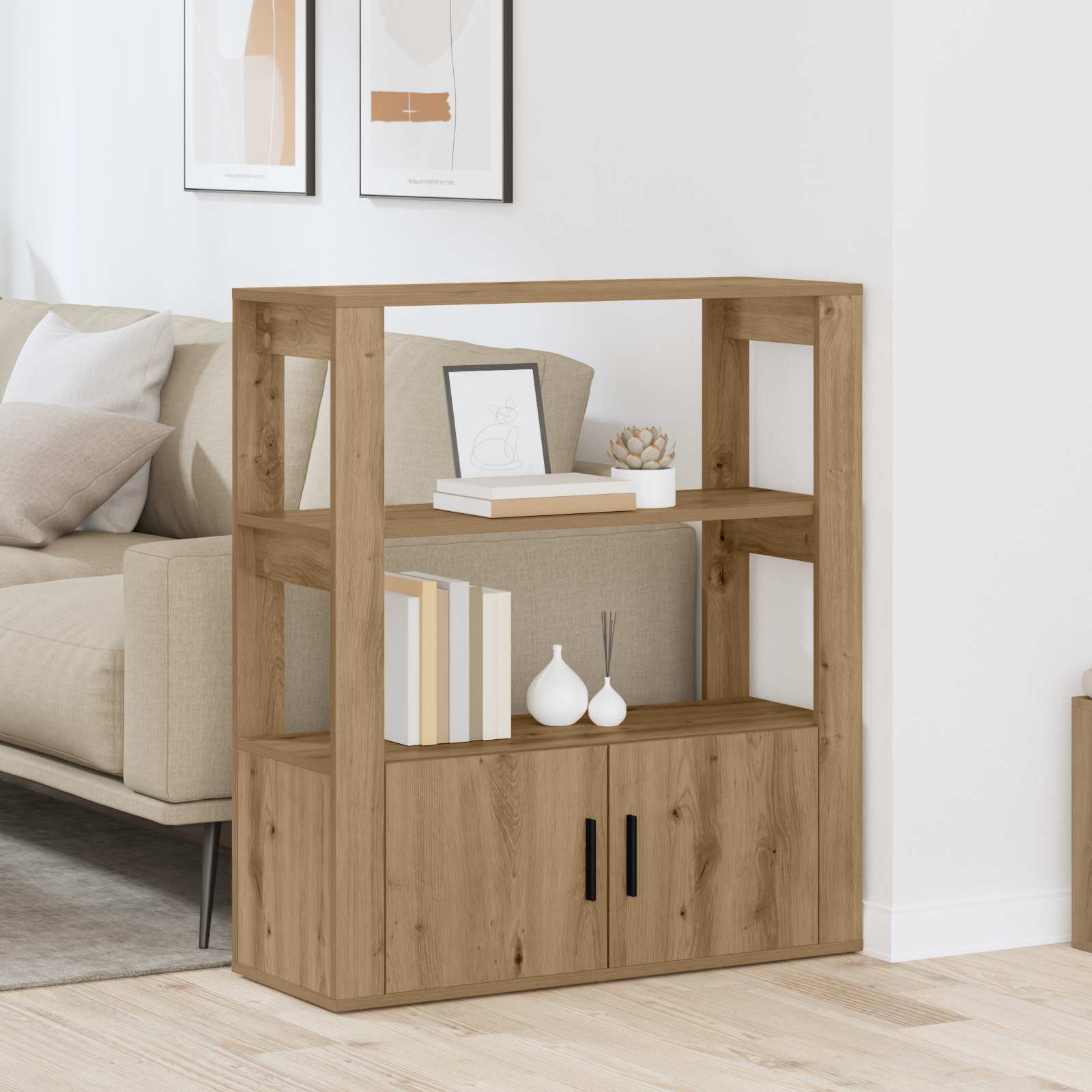 Sideboard Artisan-Eiche 30 x 80 x 90 cm Holzwerkstoff