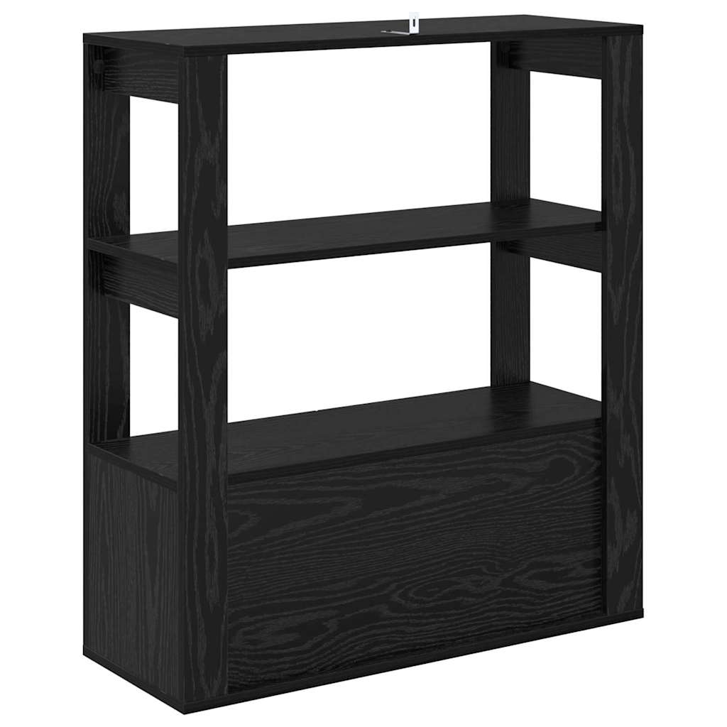 Sideboard Schwarz Eichen-Optik 30 x 80 x 90 cm Holzwerkstoff
