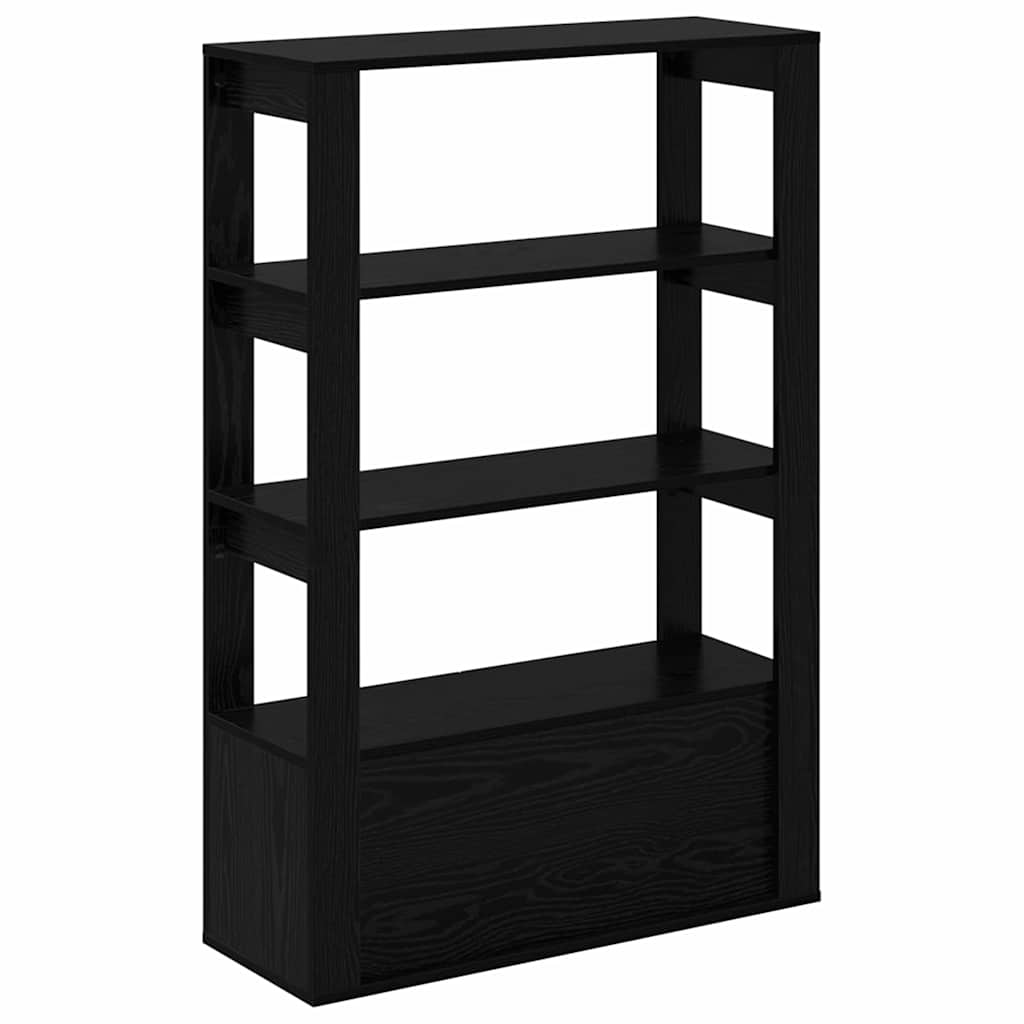 Sideboard Schwarz Eichen-Optik 30 x 80 x 119.5 cm Holzwerkstoff