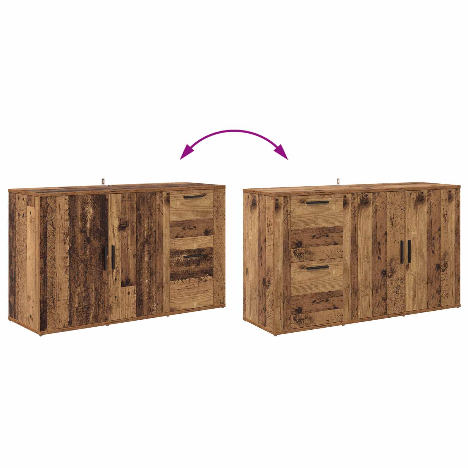Sideboard Altholz 100 x 33 x 59,5 cm Holzwerkstoff