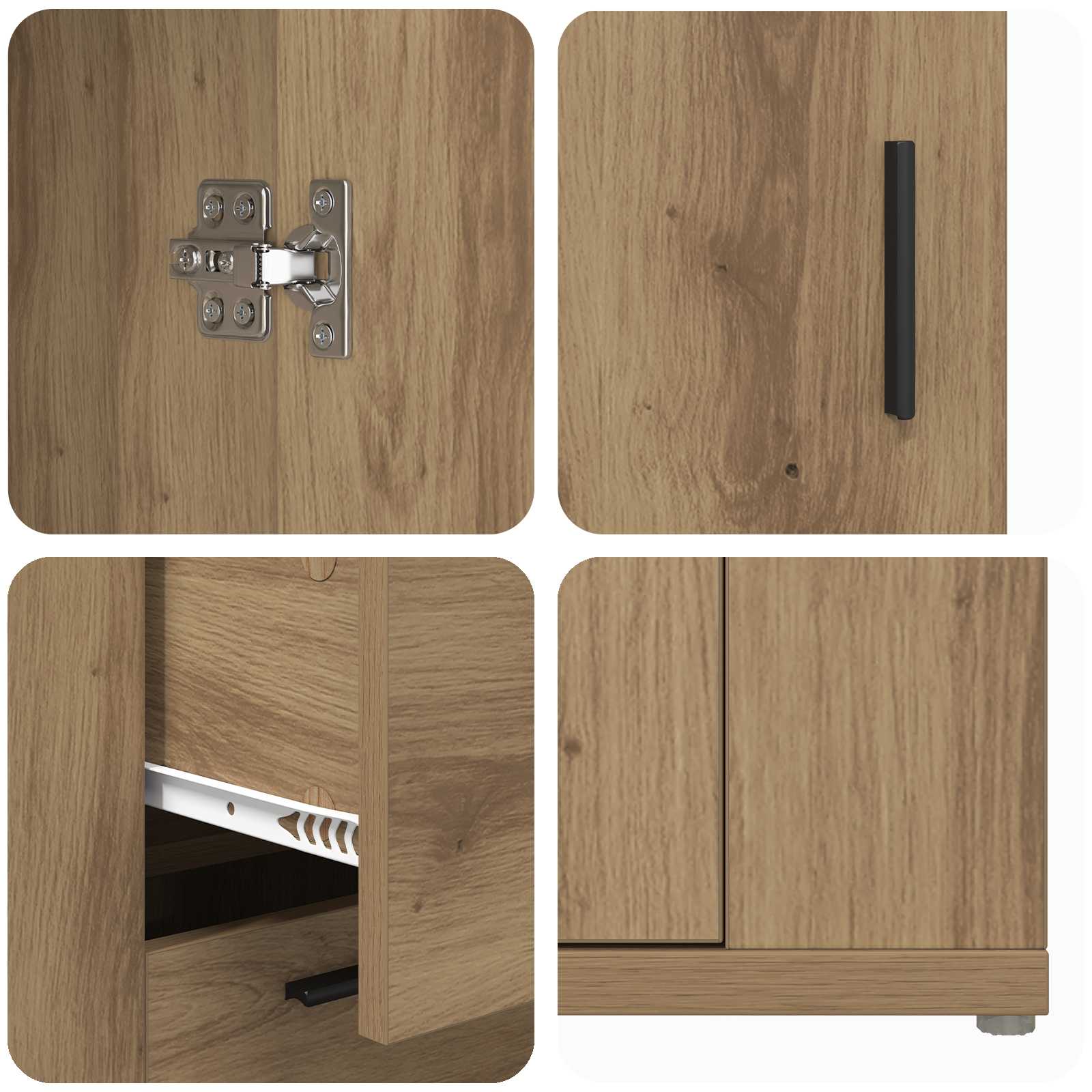 Sideboard Artisan-Eiche 100 x 33 x 59,5 cm Holzwerkstoff