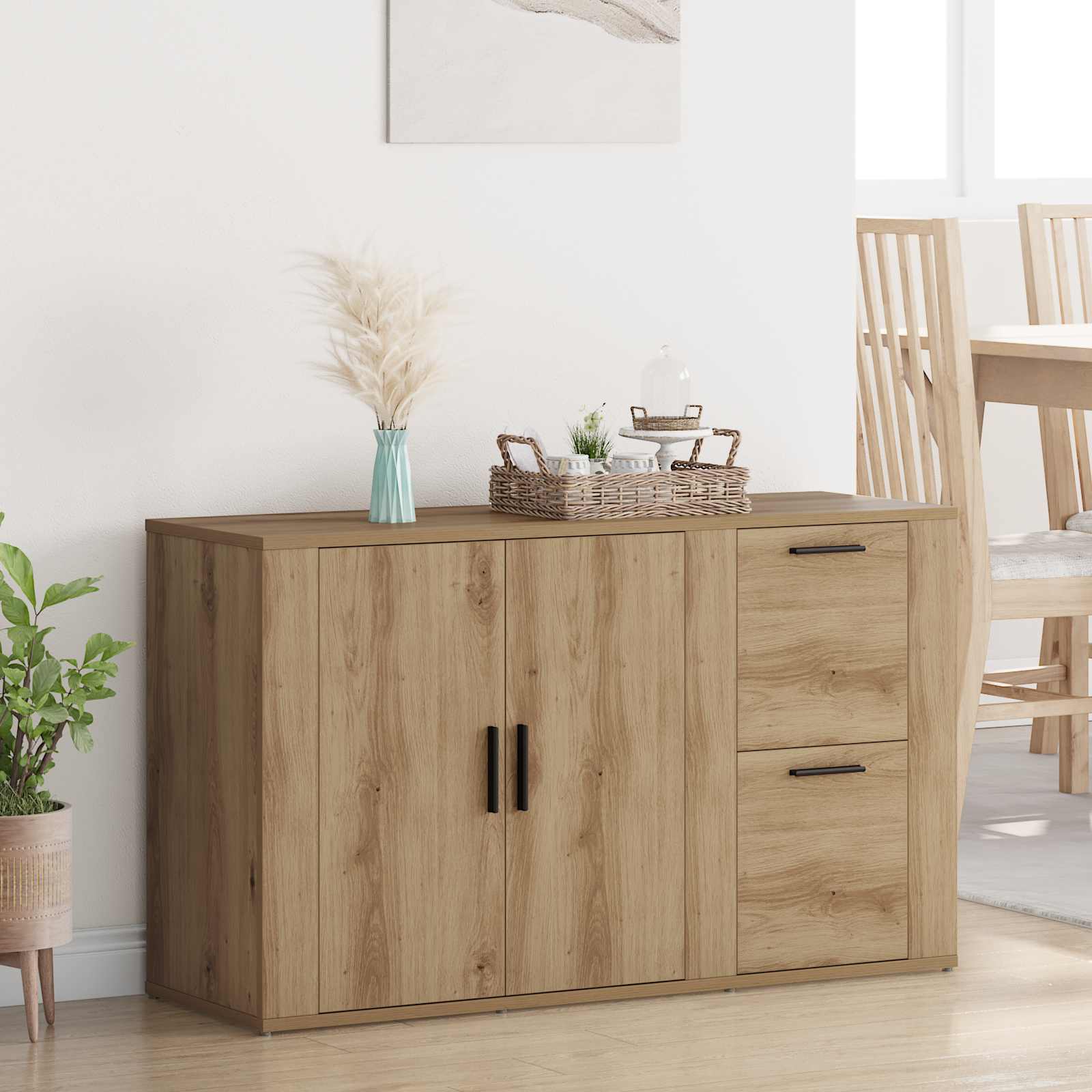 Sideboard Artisan-Eiche 100 x 33 x 59,5 cm Holzwerkstoff
