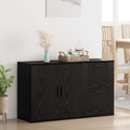 Sideboard Schwarz Eichen-Optik 100 x 33 x 59,5 cm Holzwerkstoff