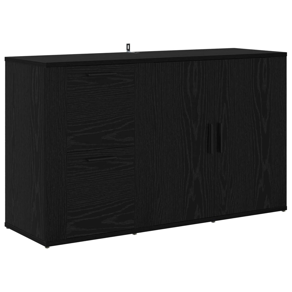 Sideboard Schwarz Eichen-Optik 100 x 33 x 59,5 cm Holzwerkstoff