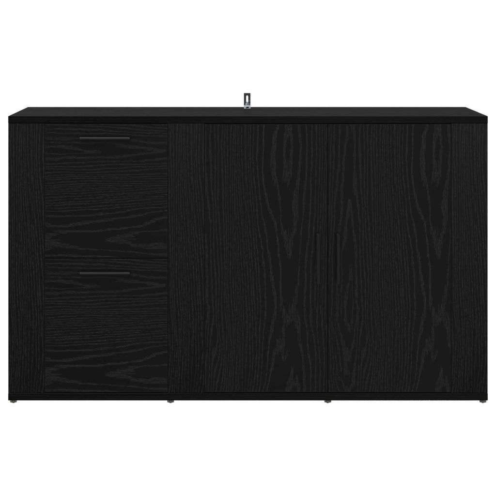 Sideboard Schwarz Eichen-Optik 100 x 33 x 59,5 cm Holzwerkstoff