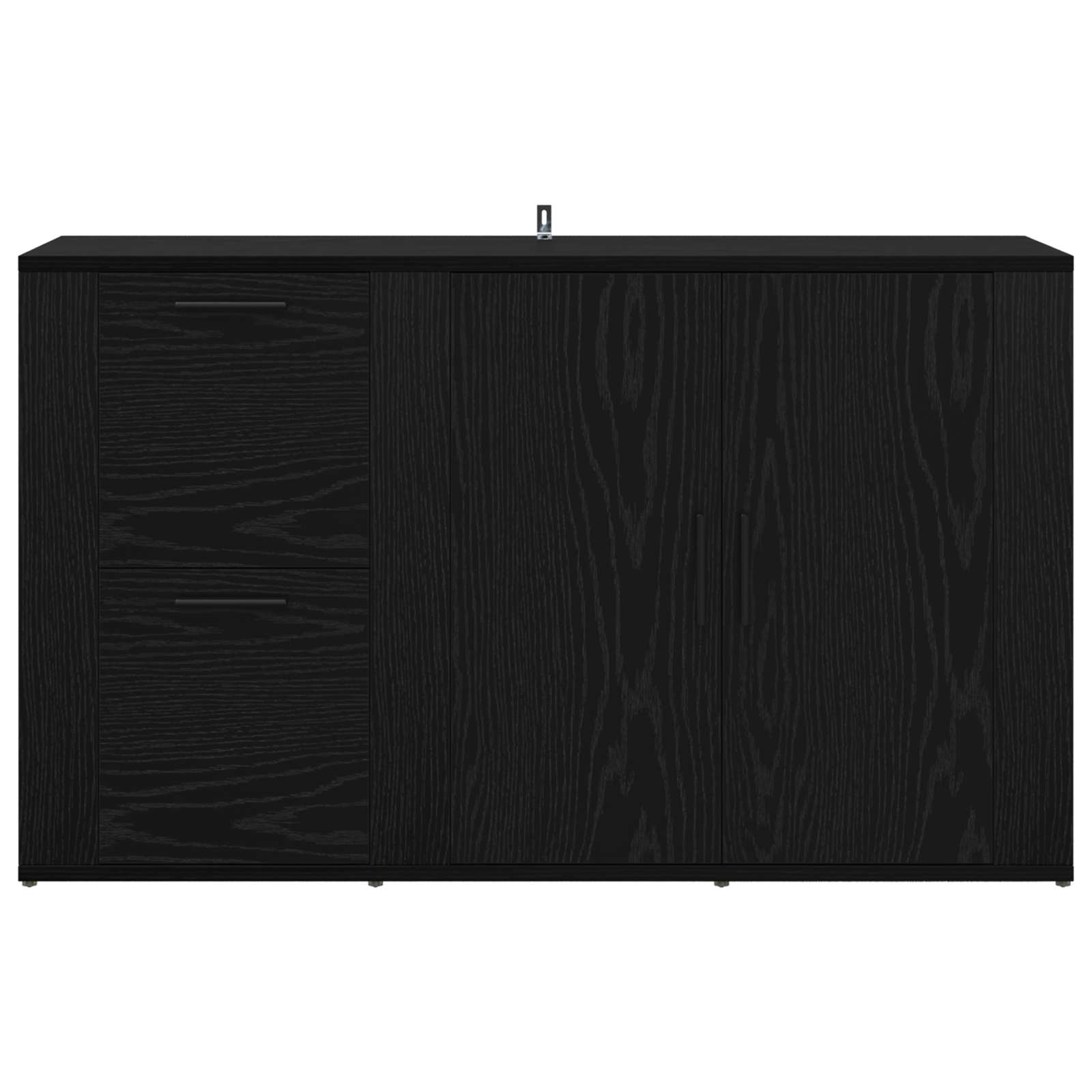 Sideboard Schwarz Eichen-Optik 100 x 33 x 59,5 cm Holzwerkstoff