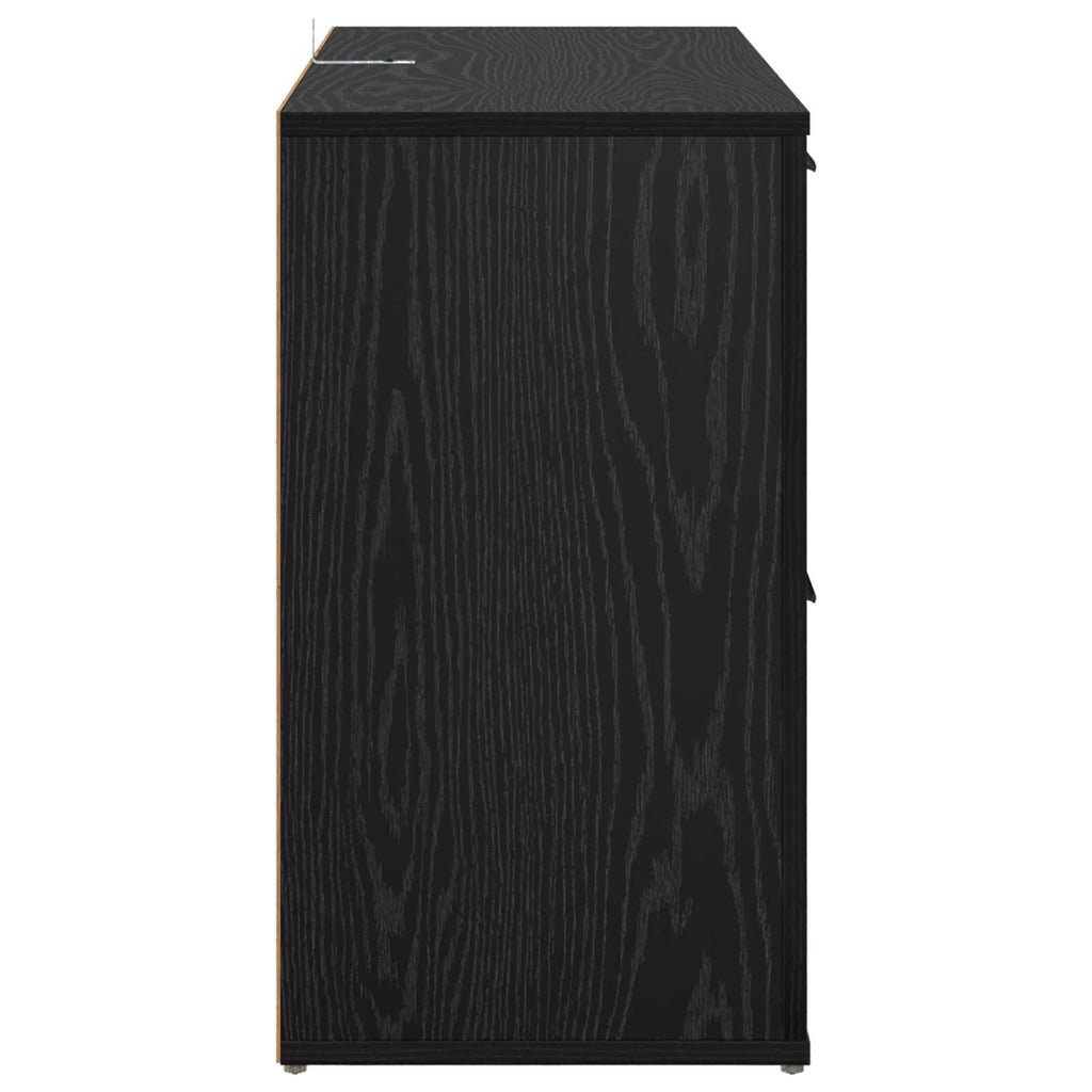 Sideboard Schwarz Eichen-Optik 100 x 33 x 59,5 cm Holzwerkstoff
