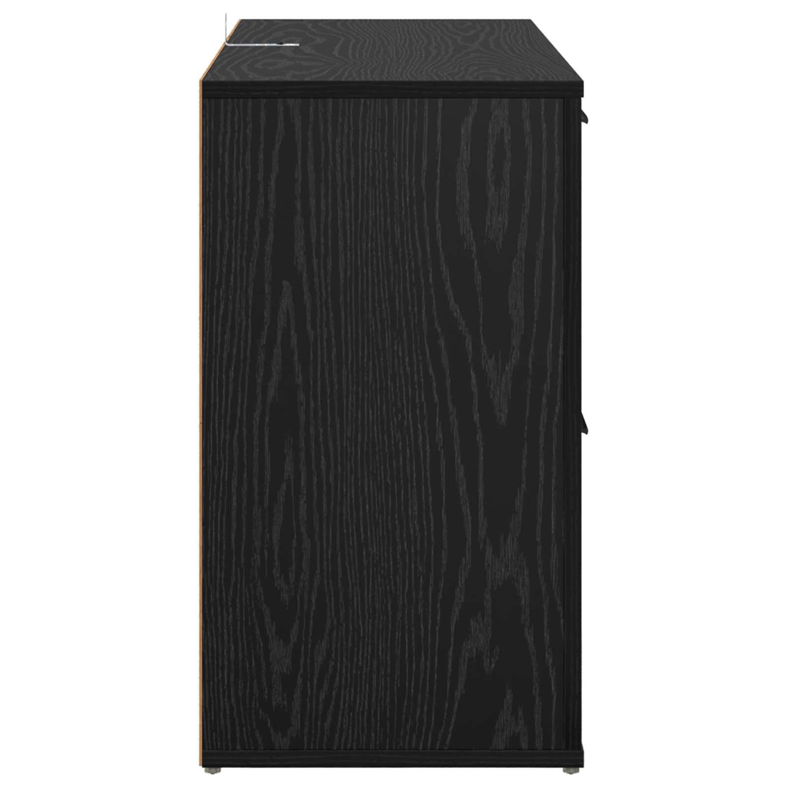 Sideboard Schwarz Eichen-Optik 100 x 33 x 59,5 cm Holzwerkstoff