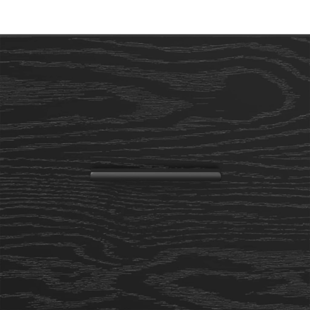 Sideboard Schwarz Eichen-Optik 100 x 30 x 59,5 cm Holzwerkstoff