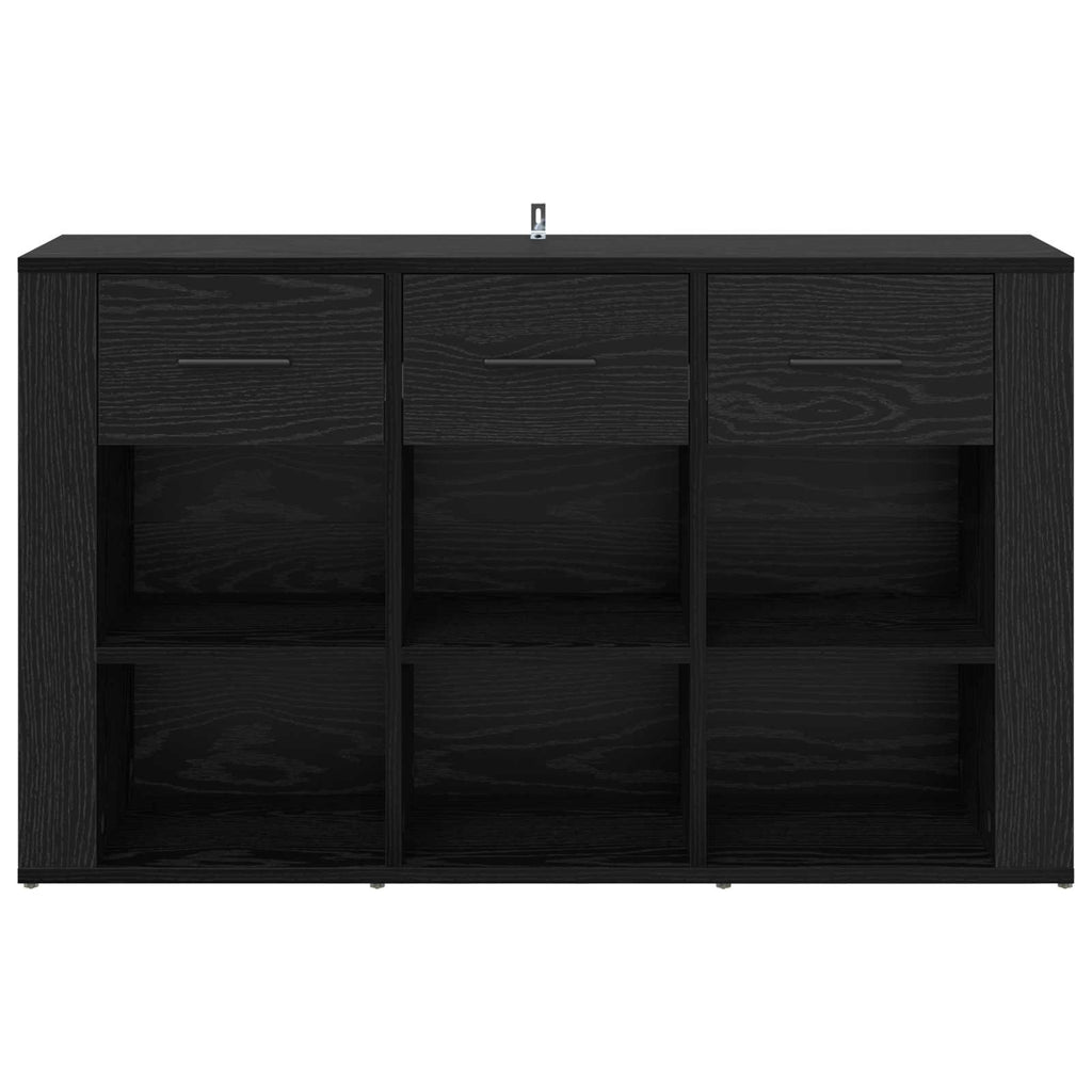 Sideboard Schwarz Eichen-Optik 100 x 30 x 59,5 cm Holzwerkstoff