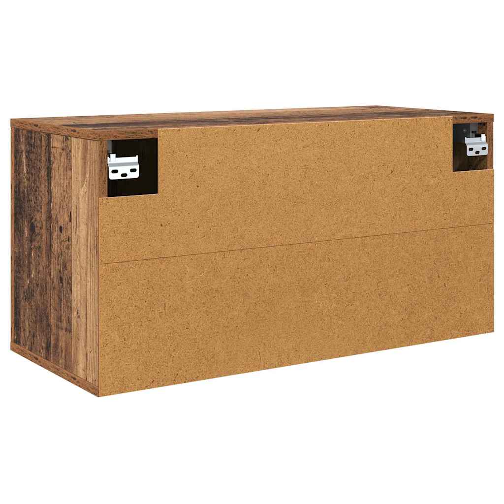 Wandmontiertes TV-Regal Altholz 80 x 34,5 x 40 cm Holzwerkstoff