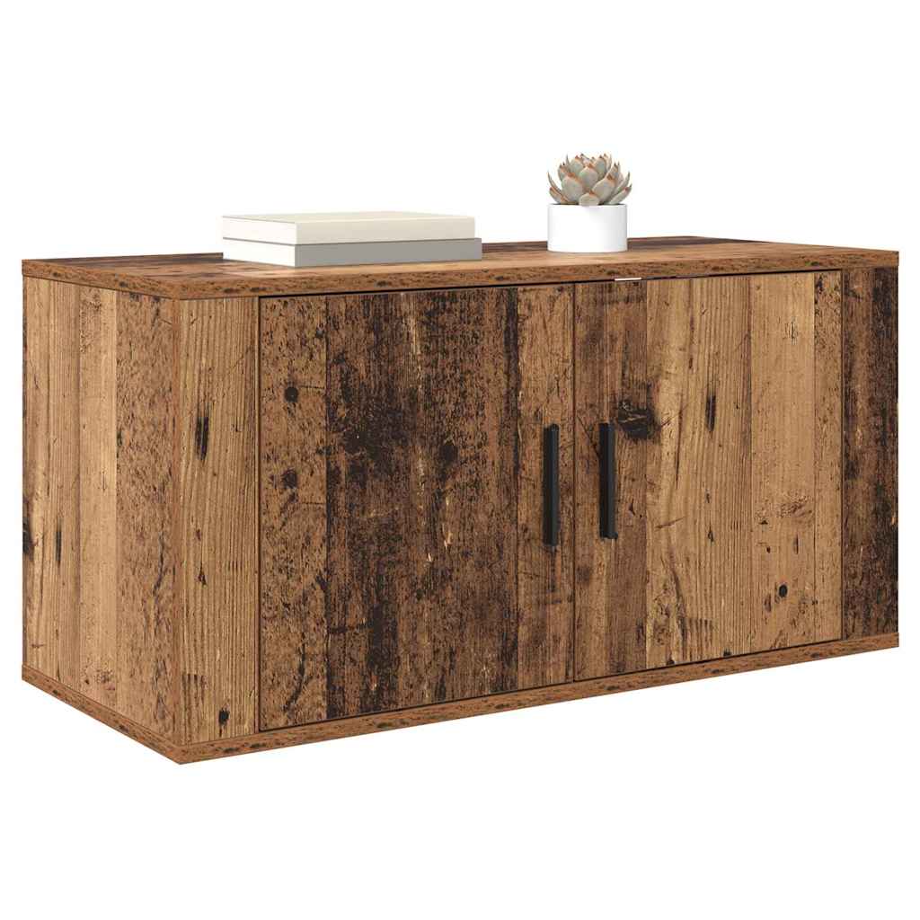 Wandmontiertes TV-Regal Altholz 80 x 34,5 x 40 cm Holzwerkstoff