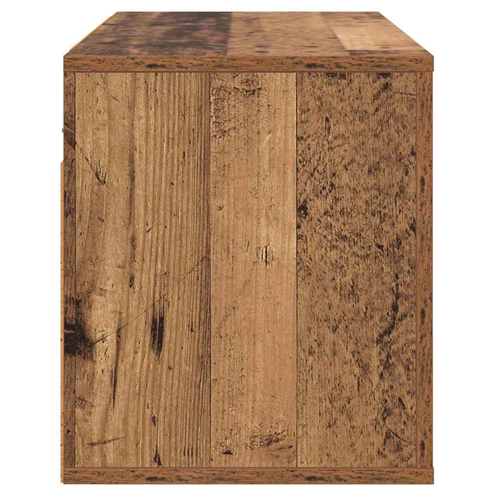 Wandmontiertes TV-Regal Altholz 80 x 34,5 x 40 cm Holzwerkstoff