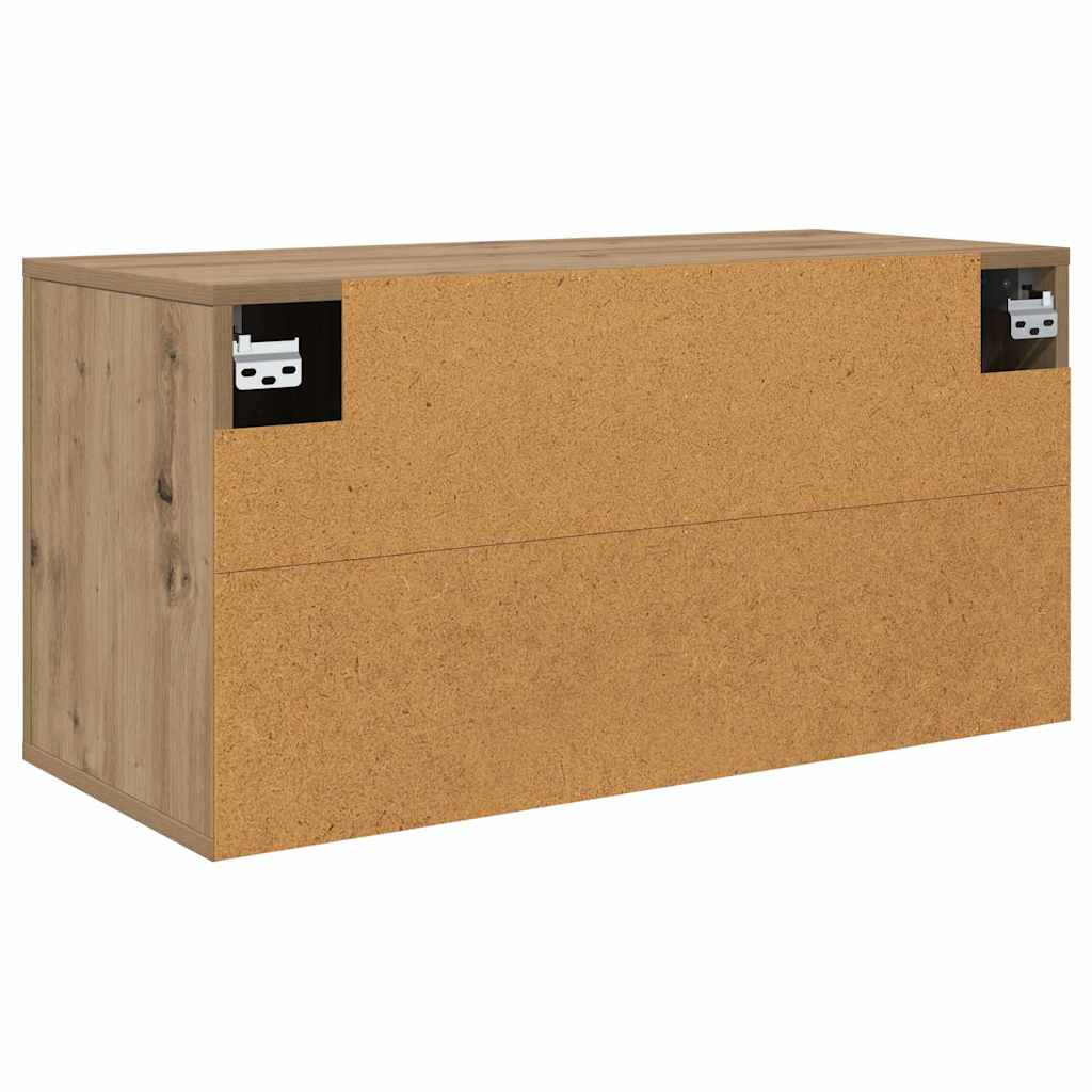 Wandmontiertes TV-Regal Artisan-Eiche 80 x 34,5 x 40 cm
