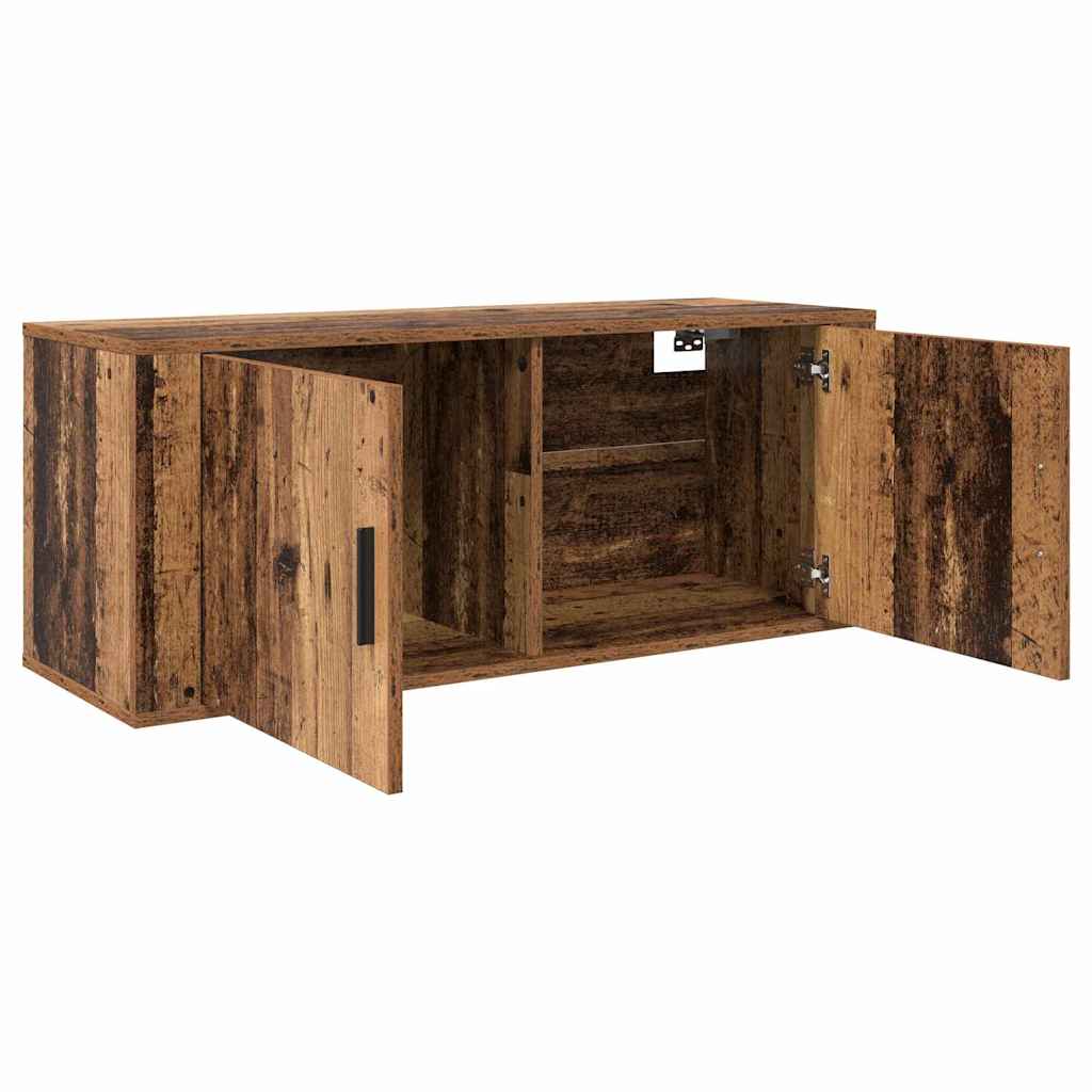 Wandmontiertes TV-Regal Wandmontiert Altholz 100 x 34,5 x 40 cm
