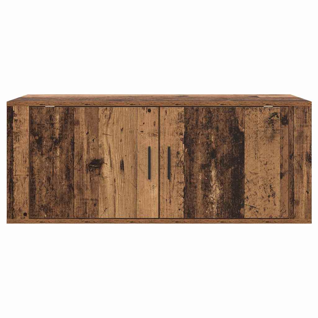 Wandmontiertes TV-Regal Wandmontiert Altholz 100 x 34,5 x 40 cm