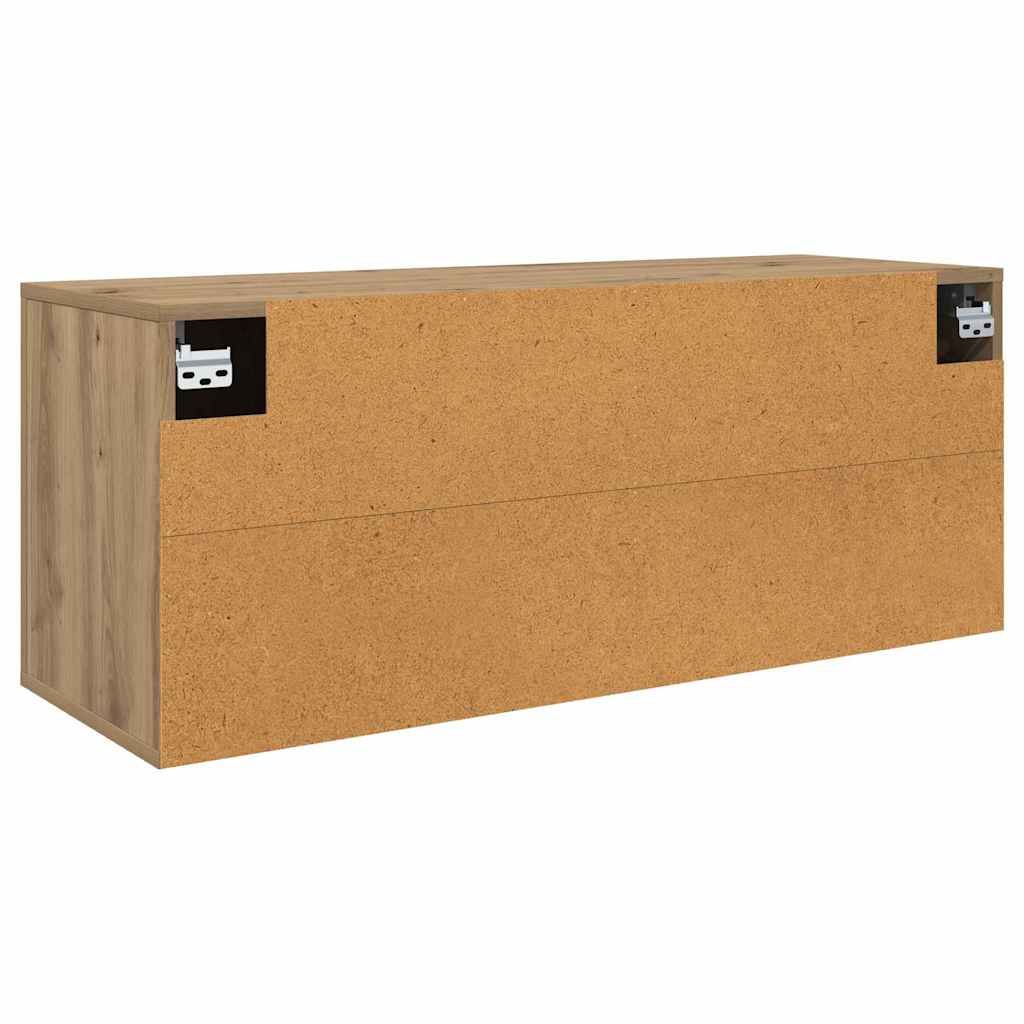 Wandmontiertes TV-Regal Artisan-Eiche 100 x 34,5 x 40 cm