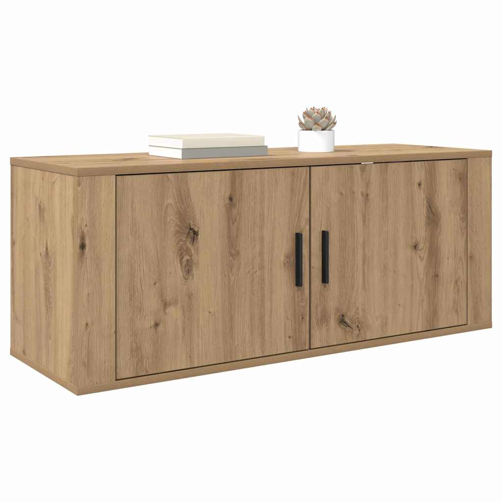 Wandmontiertes TV-Regal Artisan-Eiche 100 x 34,5 x 40 cm