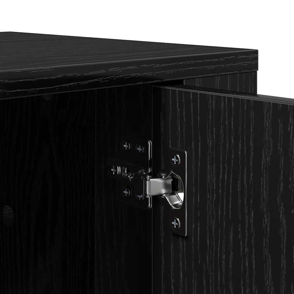 TV-Schränk Schwarz Eichen-Optik 100 x 31,5 x 35 cm
