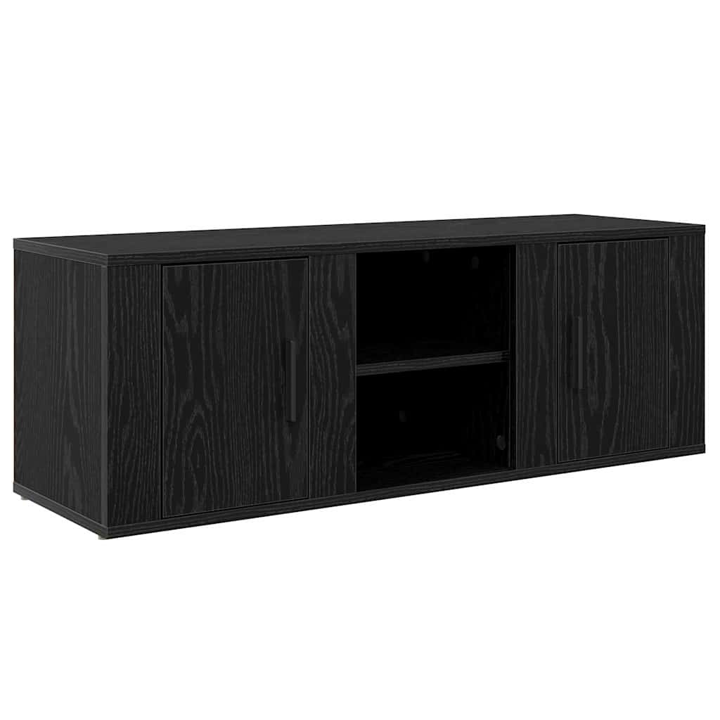 TV-Schränk Schwarz Eichen-Optik 100 x 31,5 x 35 cm