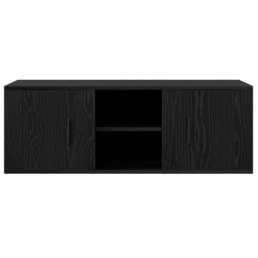 TV-Schränk Schwarz Eichen-Optik 100 x 31,5 x 35 cm
