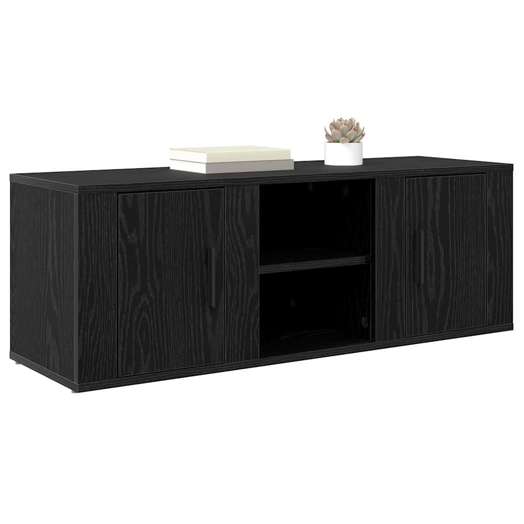 TV-Schränk Schwarz Eichen-Optik 100 x 31,5 x 35 cm