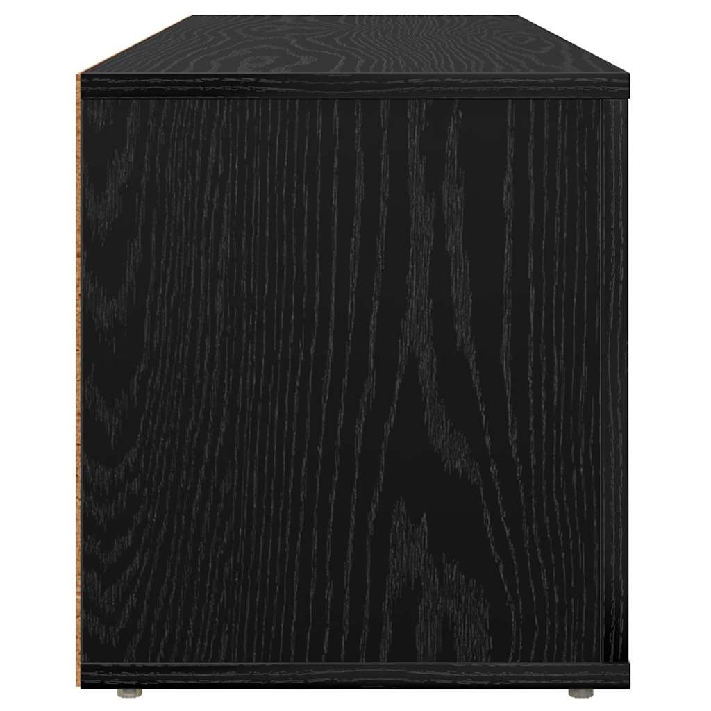 TV-Schränk Schwarz Eichen-Optik 100 x 31,5 x 35 cm