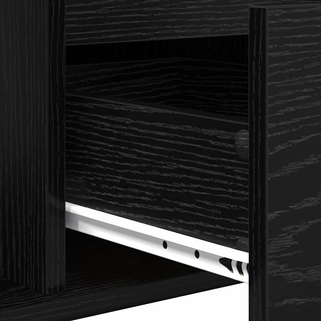 Couchtisch Schwarz Eichen-Optik 90 x 50 x 26,5 cm Holzwerkstoff