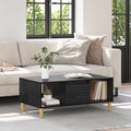 Couchtisch Schwarz Eichen-Optik 90 x 50 x 26,5 cm Holzwerkstoff