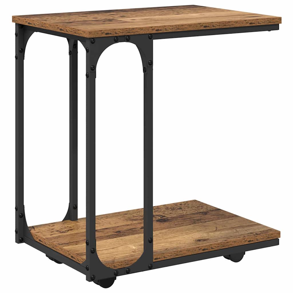 Beistelltisch mit Regal Altholz 50 x 35 x 55.5 cm Holzwerkstoff