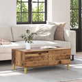 Couchtisch mit Schubladen Altholz 90 x 50 x 35 cm Holzwerkstoff