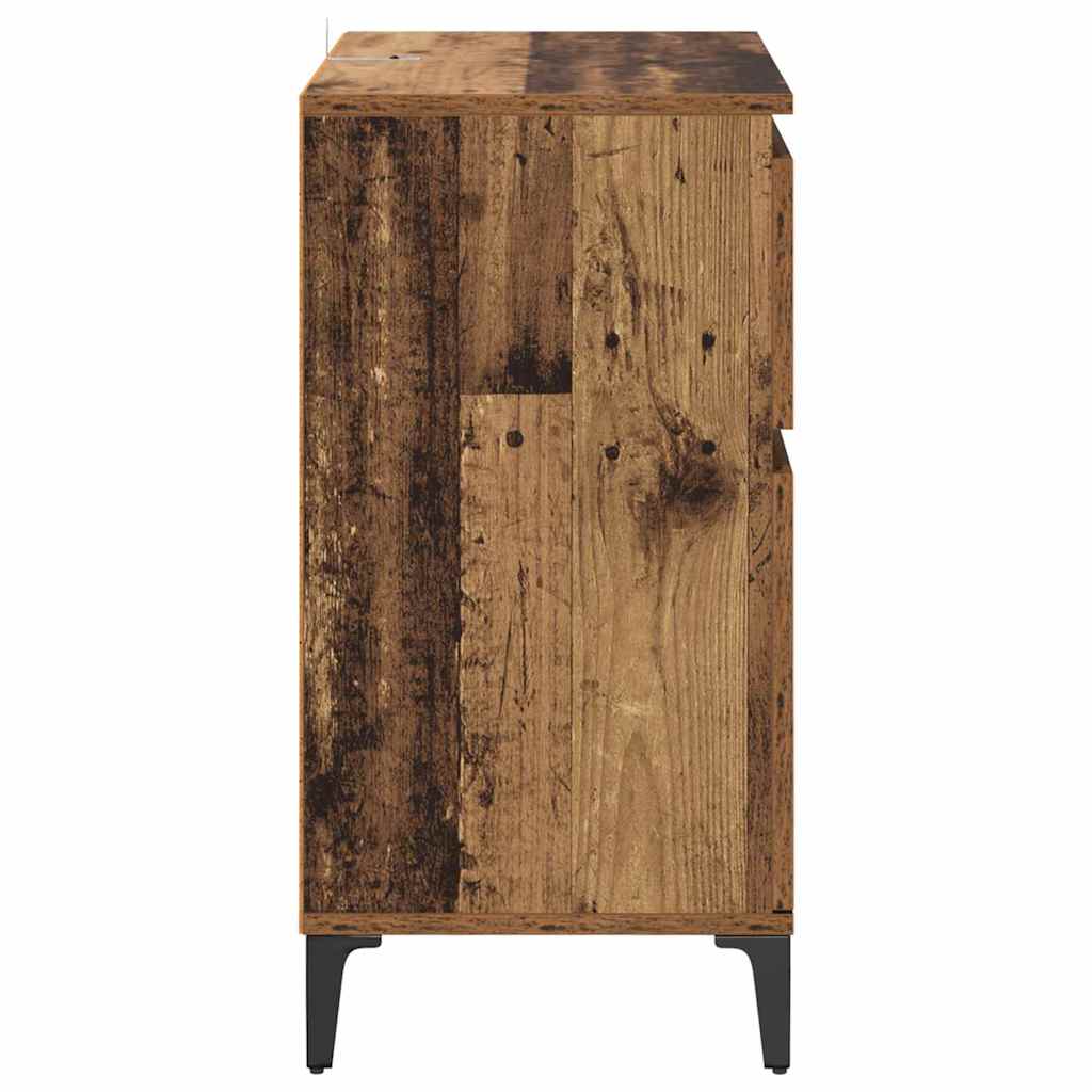 Sideboard Altholz 60 x 35 x 70 cm Verbundholz und Eisen