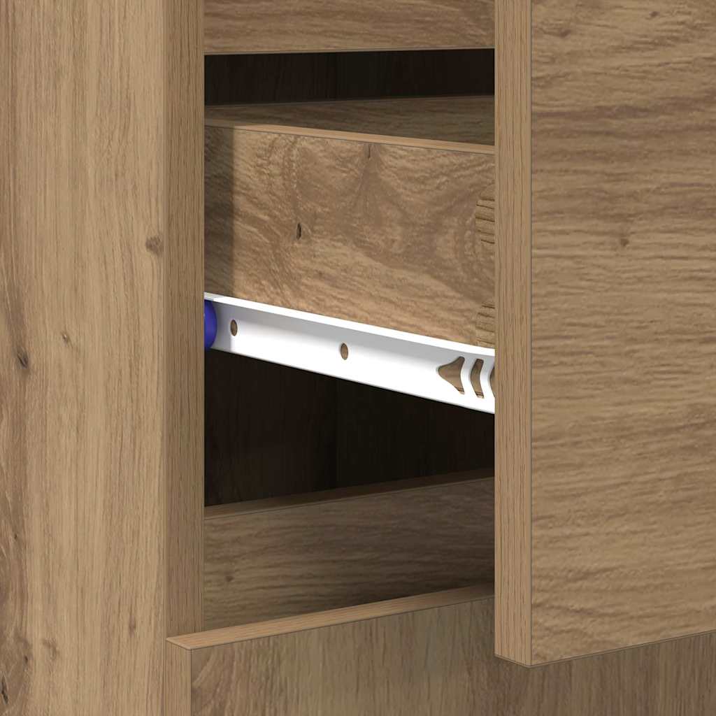 Sideboard Artisan-Eiche 60 x 35 x 70 cm Verbundholz und Eisen