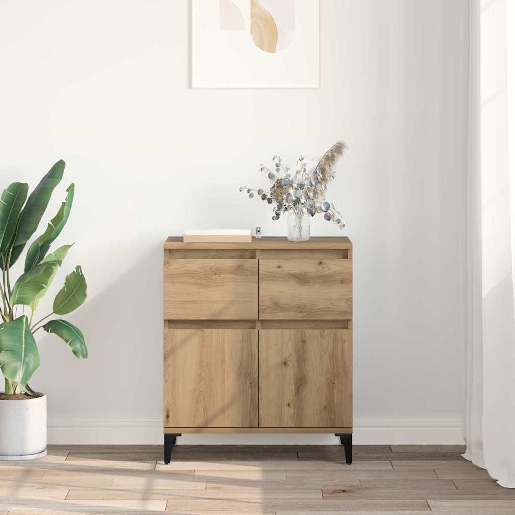 Sideboard Artisan-Eiche 60 x 35 x 70 cm Verbundholz und Eisen