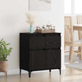 Sideboard mit Schubladen Schwarz Eichen-Optik 60 x 35 x 70 cm