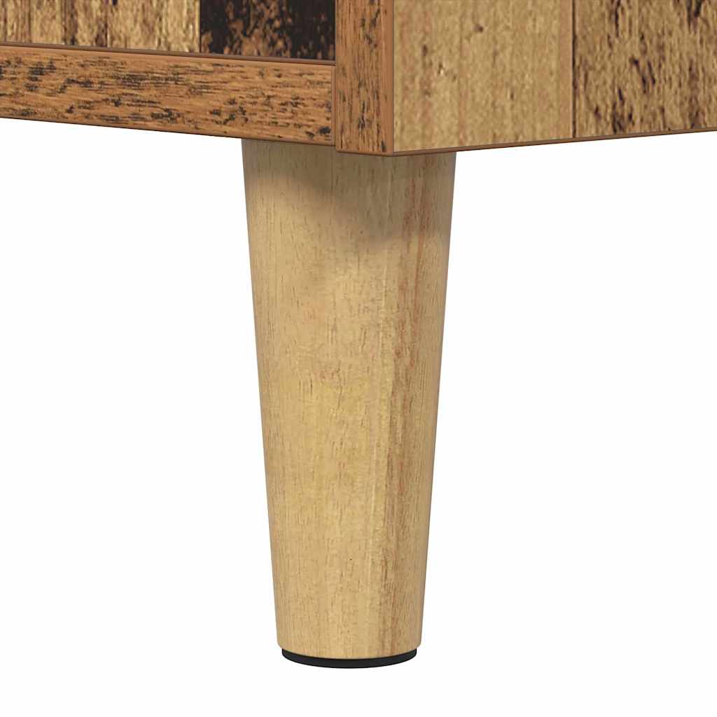 Nachttisch mit Schubladen Altholz 40 x 35 x 70 cm Holzwerkstoff