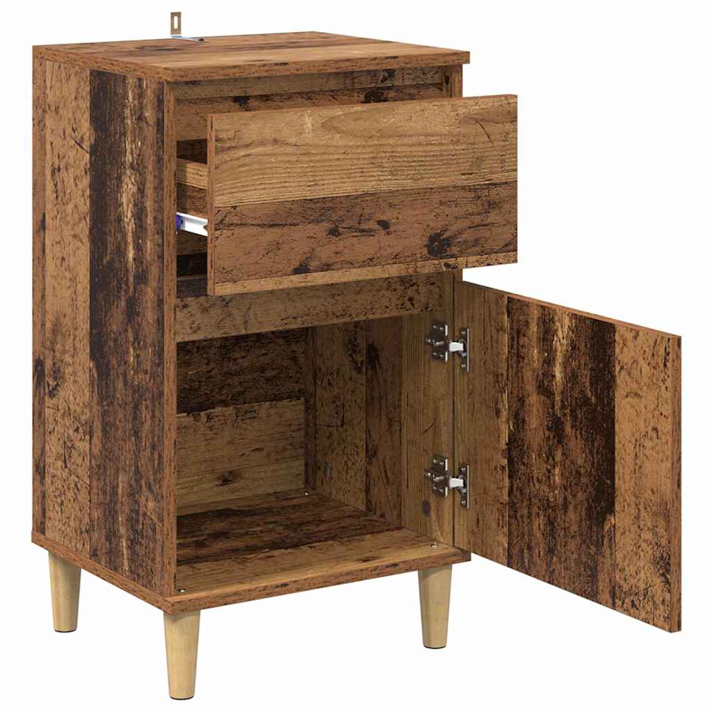 Nachttisch mit Schubladen Altholz 40 x 35 x 70 cm Holzwerkstoff
