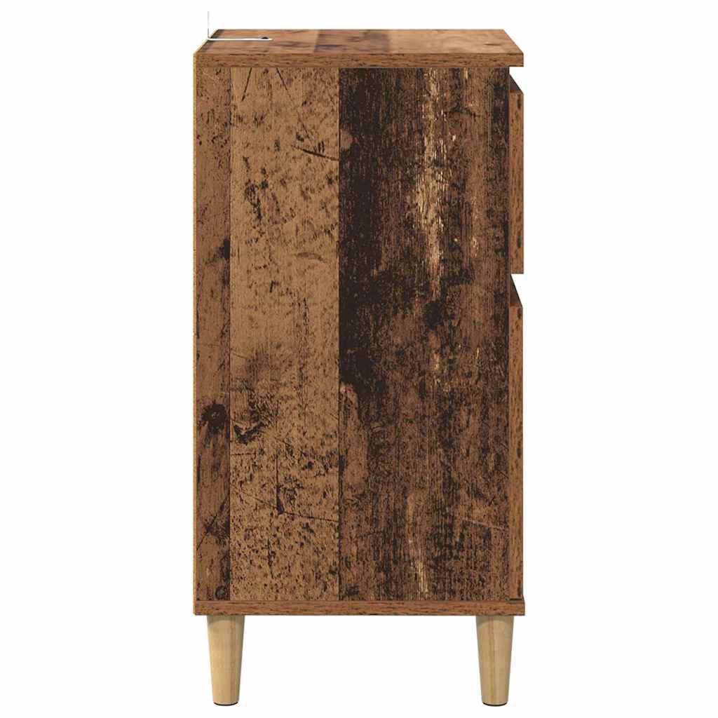 Nachttisch mit Schubladen Altholz 40 x 35 x 70 cm Holzwerkstoff