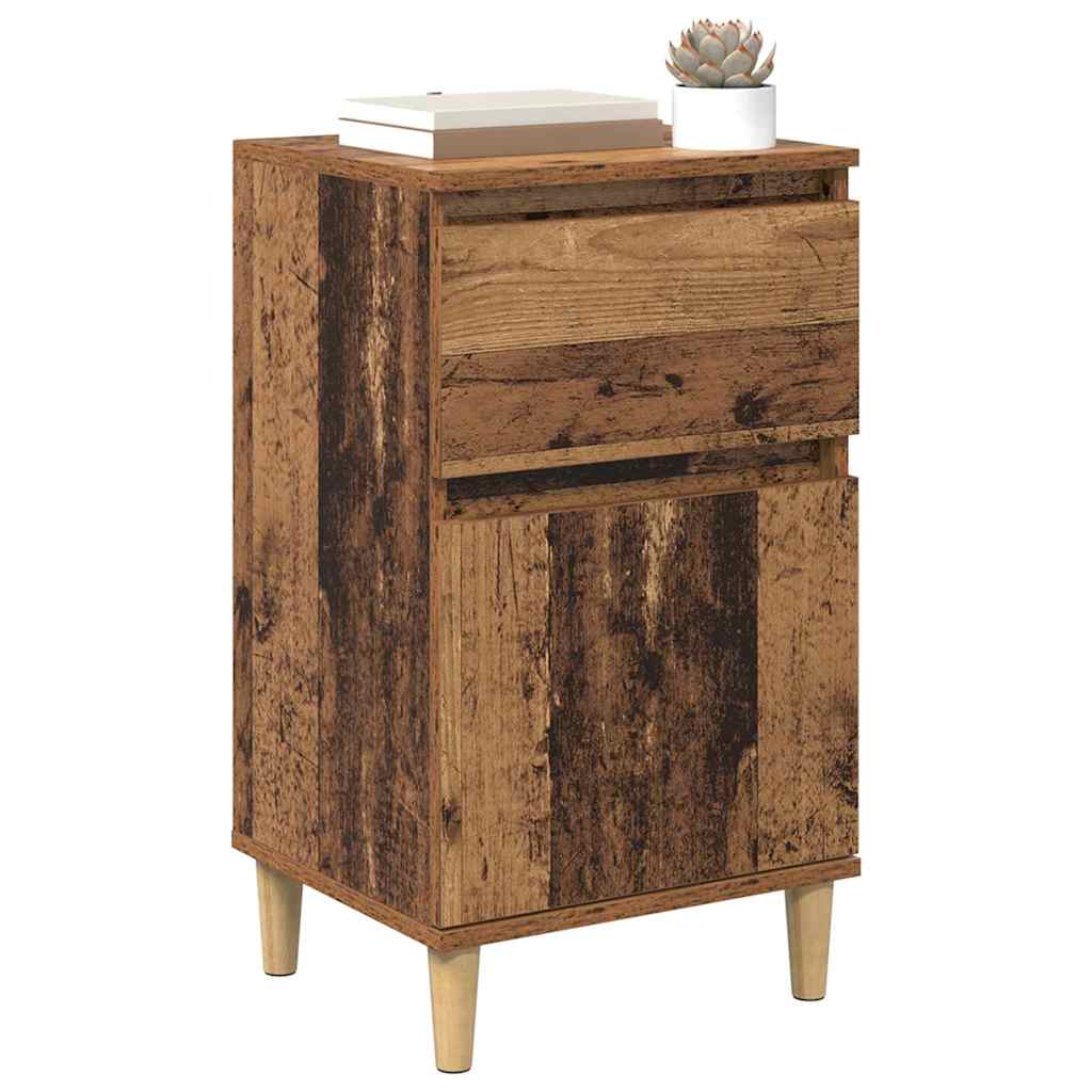 Nachttisch 2 pcs Altholz 40 x 35 x 70 cm Holzwerkstoff