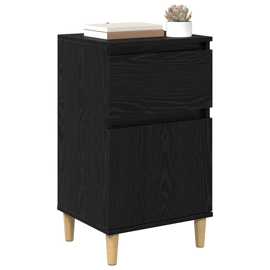 Nachttisch Schwarz Eichen-Optik 40 x 35 x 70 cm Holzwerkstoff