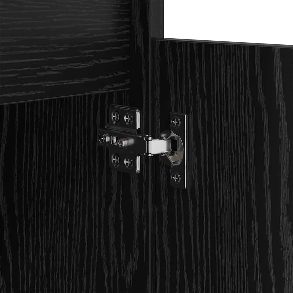 Nachttisch 2 pcs Schwarz Eichen-Optik 40 x 35 x 70 cm
