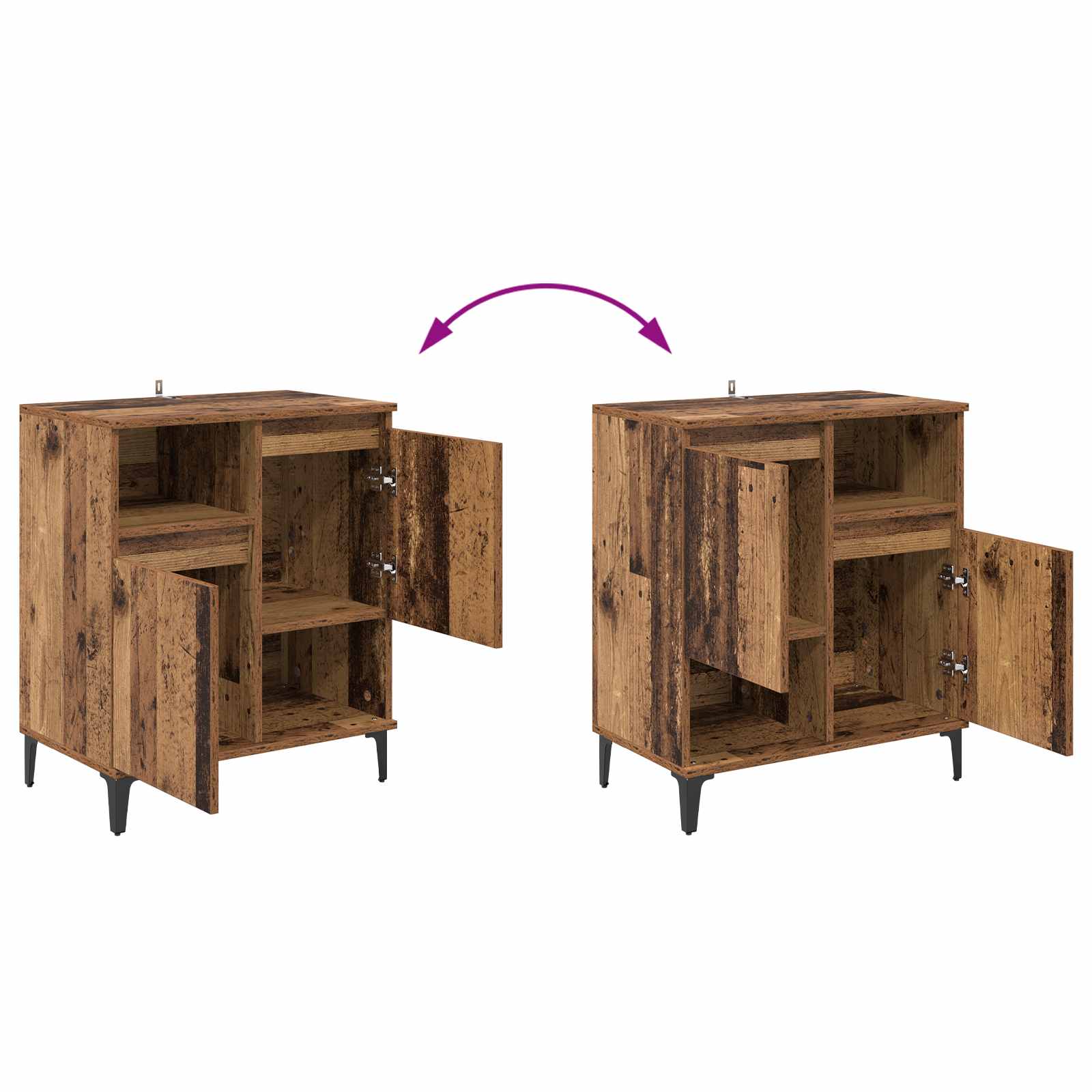 Sideboard Altholz 60 x 35 x 70 cm Holzwerkstoff