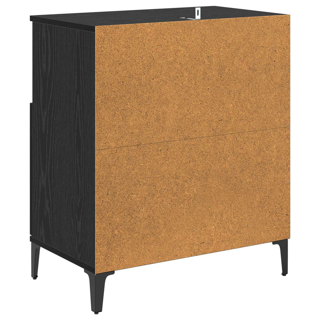 Sideboard Schwarz Eichen-Optik 60 x 35 x 70 cm Holzwerkstoff