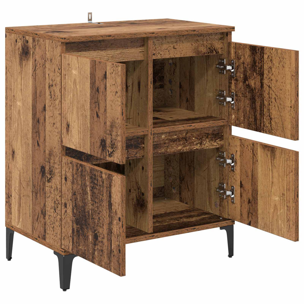 Sideboard Altholz 60 x 35 x 70 cm Verbundholz und Eisen