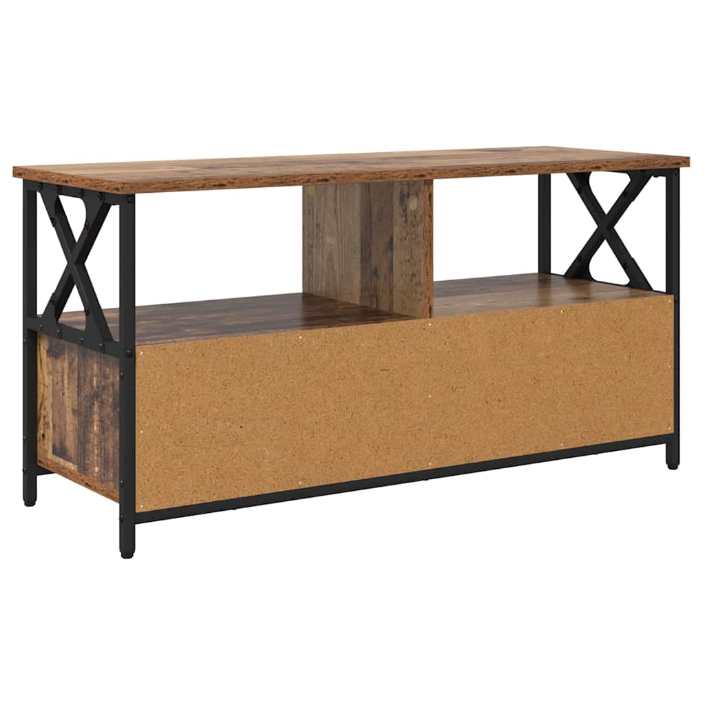 TV-Schränk Altholz 90 x 33 x 45 cm Ingenieure Holz und Stahl