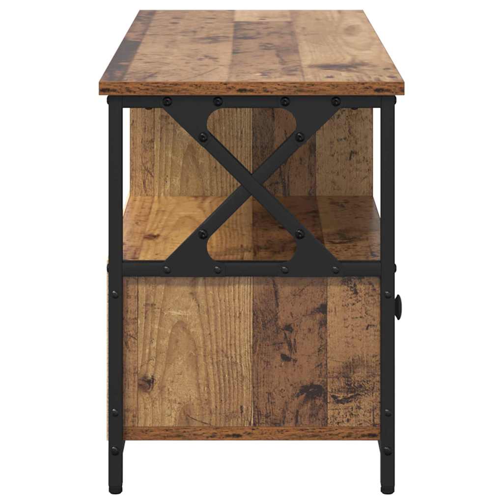 TV-Schränk Altholz 90 x 33 x 45 cm Ingenieure Holz und Stahl