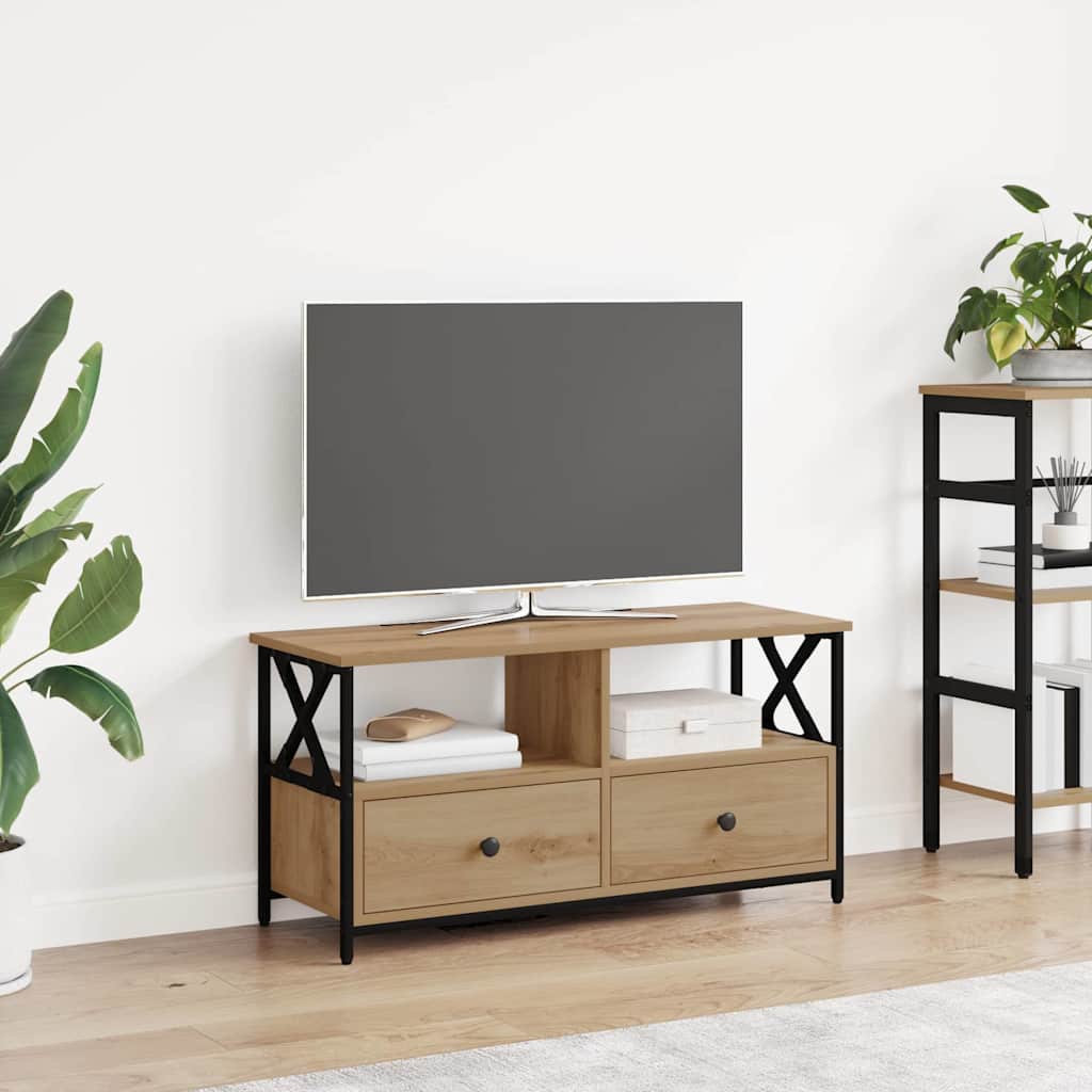 TV-Schränk mit Schubladen Artisan-Eiche 90 x 33 x 45 cm