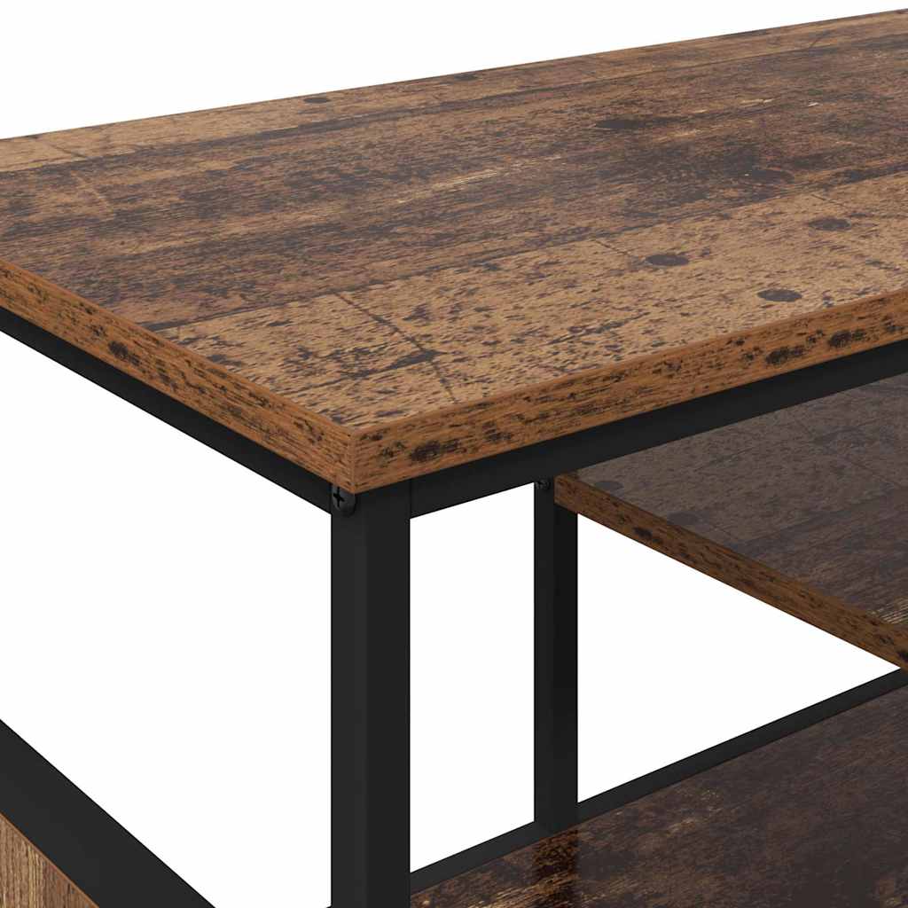 TV-Schränk Altholz 100 x 35 x 45 cm Verbundholz und Eisen